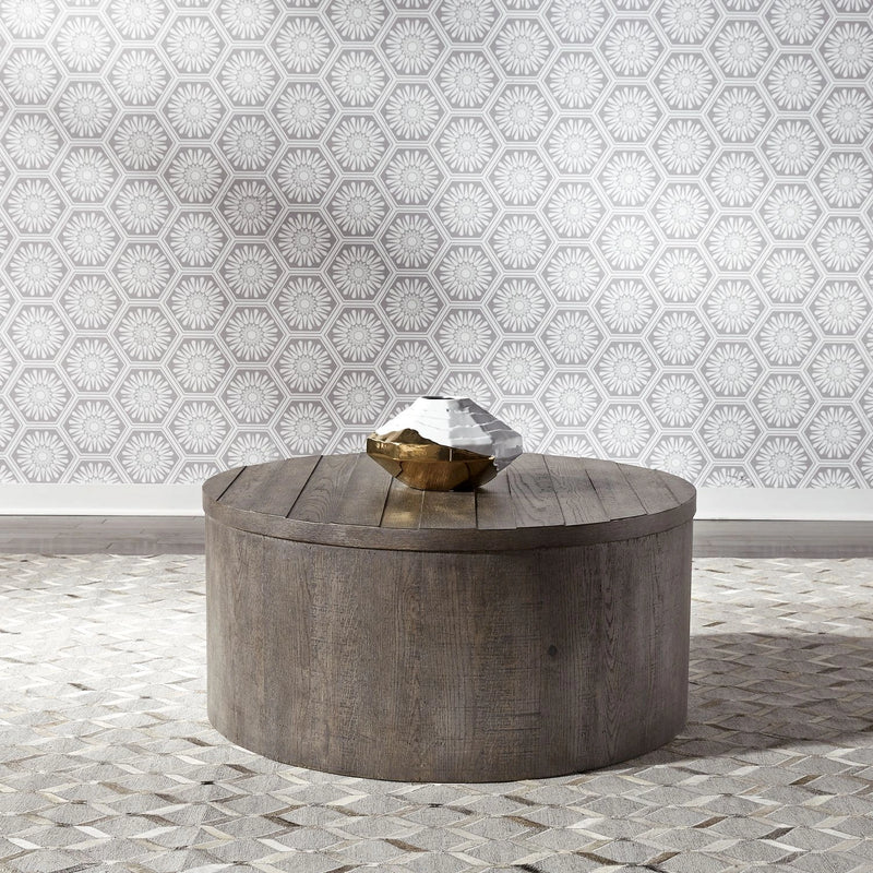 Modern Farmhouse Drum Cocktail Table image