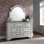 Magnolia Manor Uph Sleigh Bed, Dresser & Mirror, Night Stand image