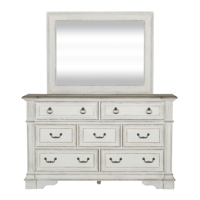 Abbey Park King California Sleigh Bed, Dresser & Mirror, Night Stand image