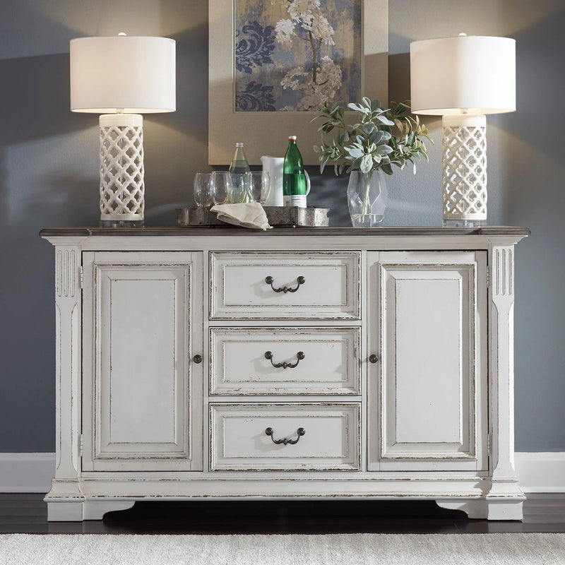Abbey Park Buffet in Antique White image